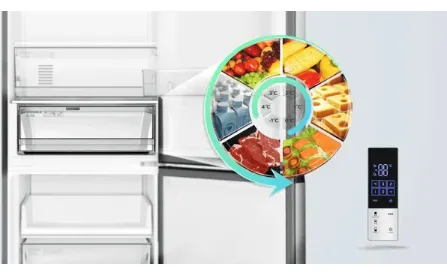  Ψυγειοκαταψύκτης TCL Combi Mega Space 409lt Total NoFrost Inox