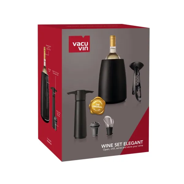 Vacu Vin Σετ Κρασιού Μαύρο Elegant - 5 Τεμαχίων