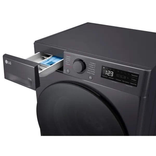 Πλυντήριο-Στεγνωτήριο LG D2R5009TSMB 9kg/5kg Ατμού 1200 Στροφές 