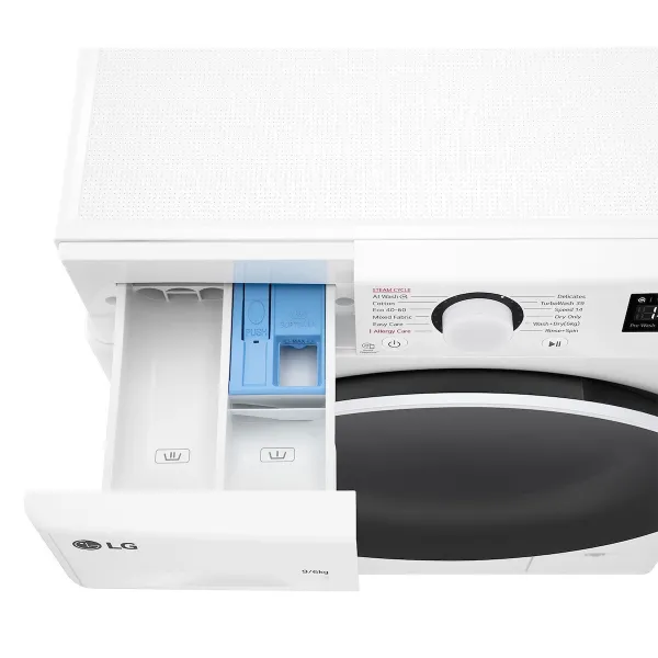 Πλυντήριο-Στεγνωτήριο LG D4R5009TSWW 9kg/6kg Ατμού 1400 Στροφές 