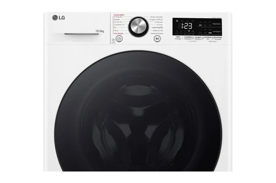 Πλυντήριο-Στεγνωτήριο Ρούχων LG D4R7010TSWB 10kg/6kg Ατμού 1400 Στροφές 