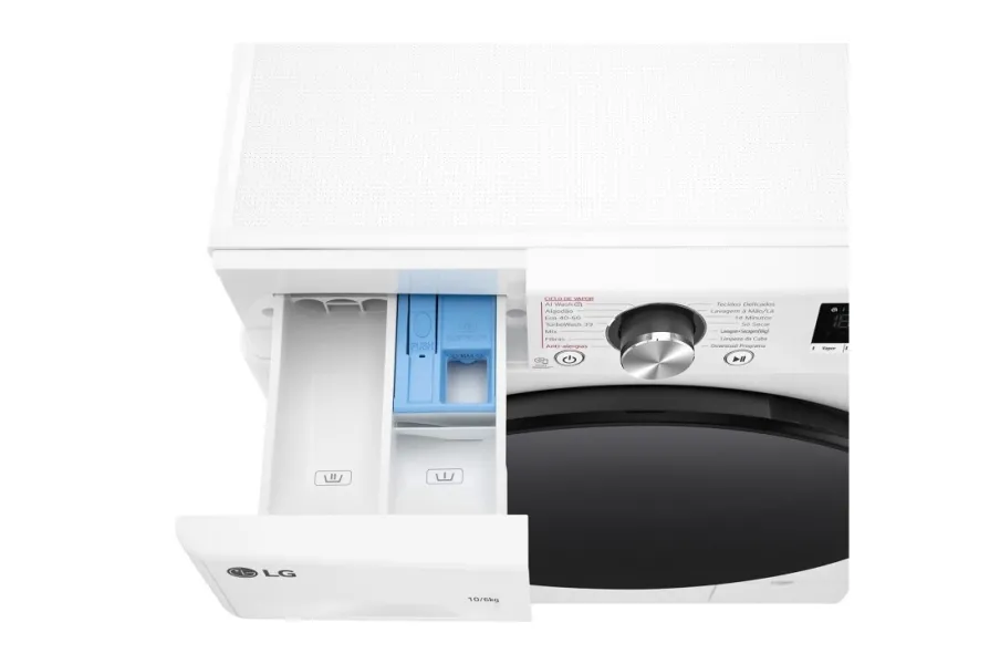 Πλυντήριο-Στεγνωτήριο Ρούχων LG D4R7010TSWB 10kg/6kg Ατμού 1400 Στροφές 