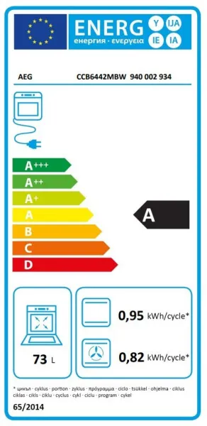 Κουζίνα Ελεύθερη 73lt με Κεραμικές Εστίες AEG CCB6442NBW