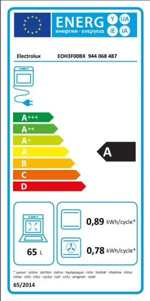 Φούρνος Εντοιχιζόμενος Άνω Πάγκου Electrolux EOH3F00BX