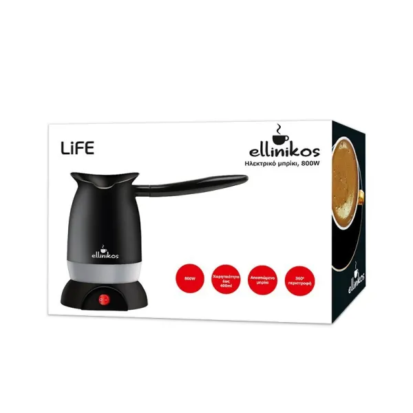 Ηλεκτρικό Μπρίκι Life Ellinikos 221-0046 800W με χωρητικότητα 400ml