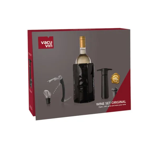 Vacu Vin Σετ Κρασιού Μαύρο Original 5 Τεμαχίων
