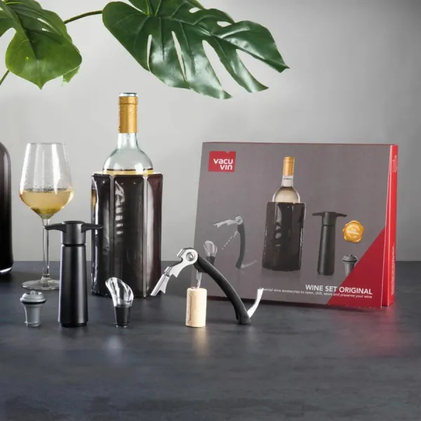 Vacu Vin Σετ Κρασιού Μαύρο Original 5 Τεμαχίων