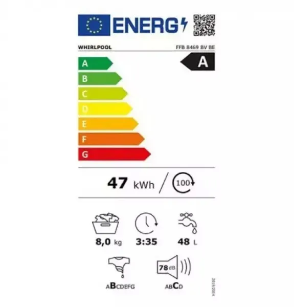 Πλυντήριο Ρούχων Whirlpool FFB 8469 BV EE 8kg 1400 Στροφές 