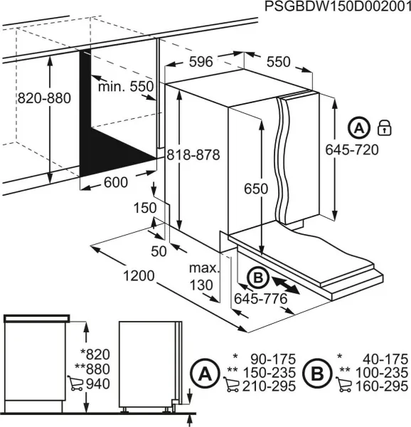 Πλυντήριο Πιάτων Εντοιχιζόμενο Zanussi ZDLN2521 για 13 Σερβίτσια 